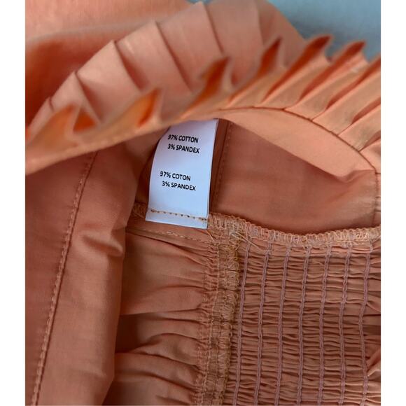 New Ramy Brook Charlie Pleated Halter Summer Top, Peach, Size Small - Picture 7 of 10
